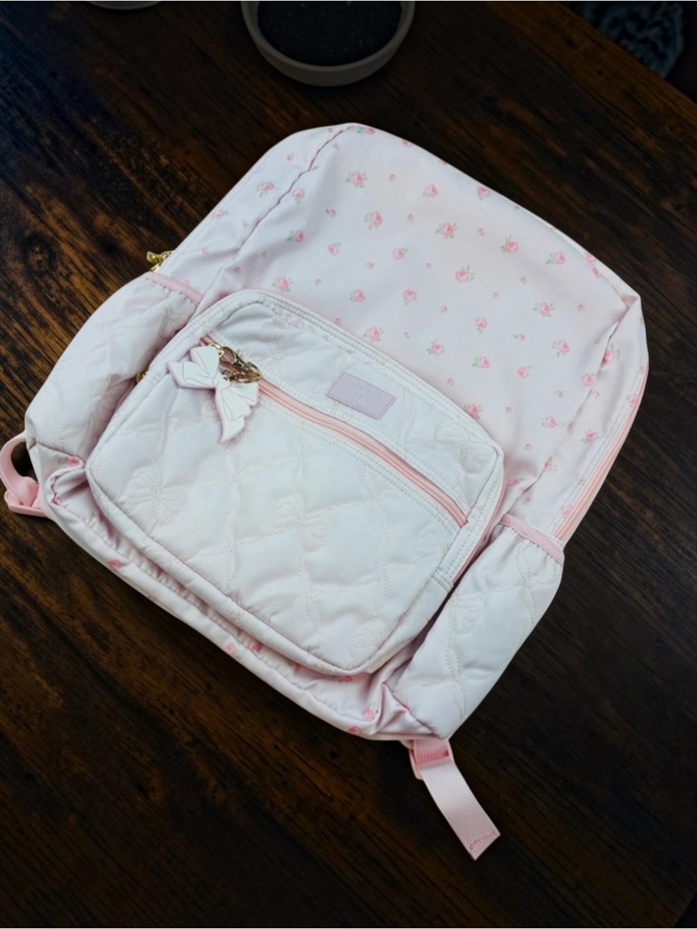 LoveShackFancy x Yoobi Pink Floral Quilted Backpack 🎀🌸